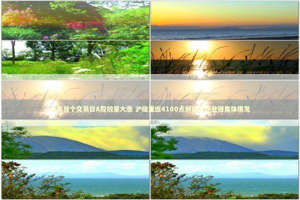 马年首个交易日A股放量大涨 沪指重返4100点新能源产业链集体爆发 新闻